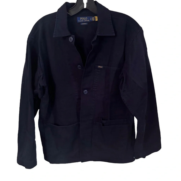 Polo Ralph Lauren Women’s Navy Blue Twill Jacket Pockets Size SP NWOT - Picture 1 of 9